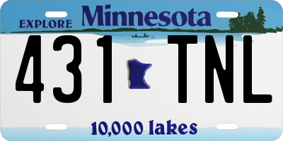 MN license plate 431TNL
