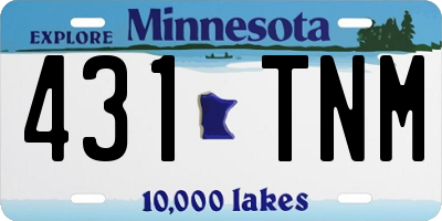 MN license plate 431TNM