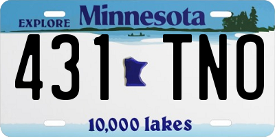 MN license plate 431TNO