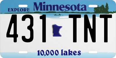 MN license plate 431TNT