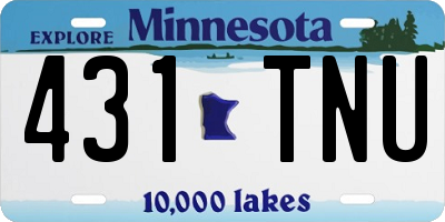 MN license plate 431TNU