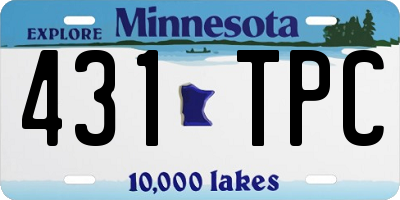 MN license plate 431TPC