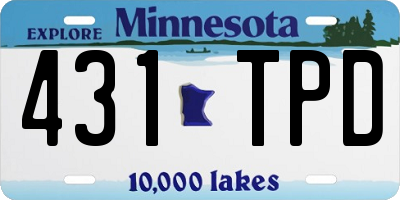 MN license plate 431TPD