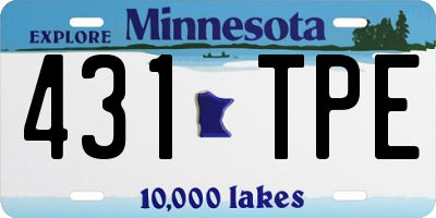 MN license plate 431TPE
