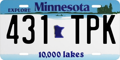 MN license plate 431TPK
