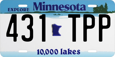 MN license plate 431TPP
