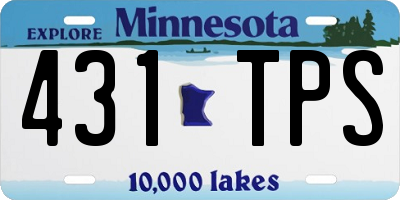 MN license plate 431TPS