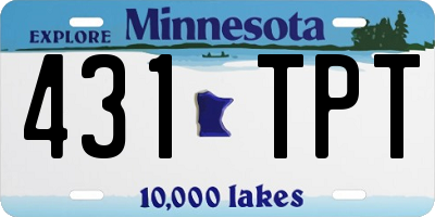 MN license plate 431TPT