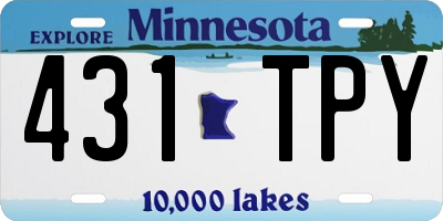 MN license plate 431TPY