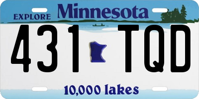 MN license plate 431TQD