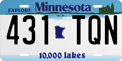 MN license plate 431TQN