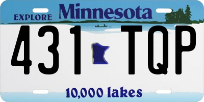 MN license plate 431TQP