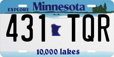 MN license plate 431TQR