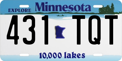 MN license plate 431TQT