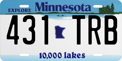 MN license plate 431TRB