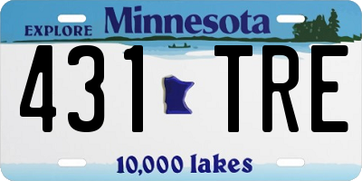 MN license plate 431TRE