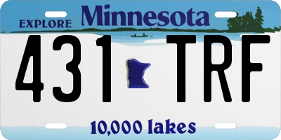 MN license plate 431TRF