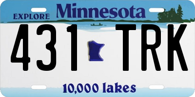 MN license plate 431TRK