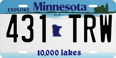 MN license plate 431TRW