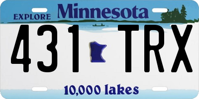 MN license plate 431TRX