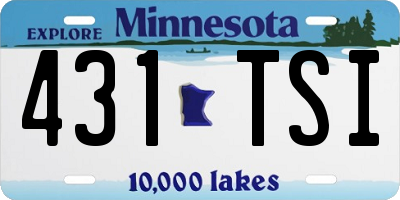 MN license plate 431TSI