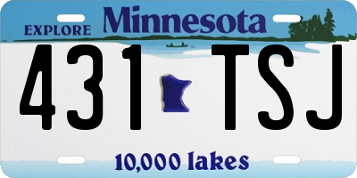 MN license plate 431TSJ