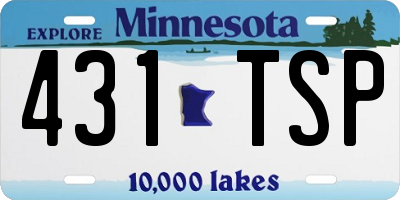 MN license plate 431TSP