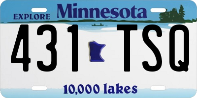 MN license plate 431TSQ