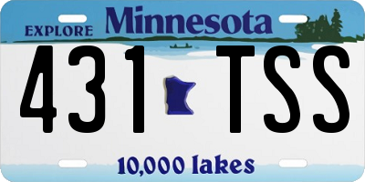 MN license plate 431TSS