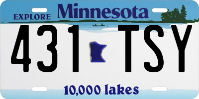 MN license plate 431TSY