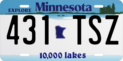 MN license plate 431TSZ