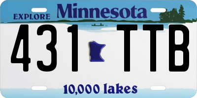 MN license plate 431TTB