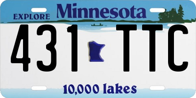 MN license plate 431TTC