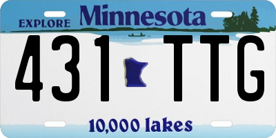 MN license plate 431TTG