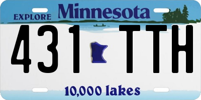MN license plate 431TTH
