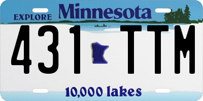 MN license plate 431TTM