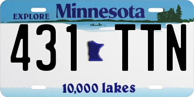 MN license plate 431TTN
