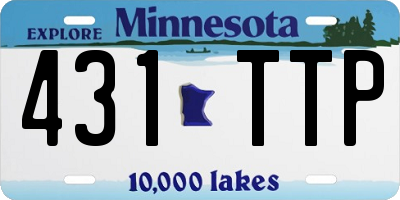 MN license plate 431TTP
