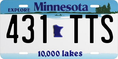 MN license plate 431TTS