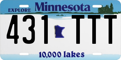 MN license plate 431TTT