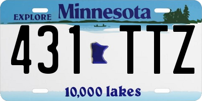 MN license plate 431TTZ