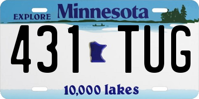 MN license plate 431TUG