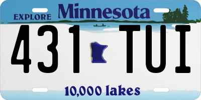 MN license plate 431TUI