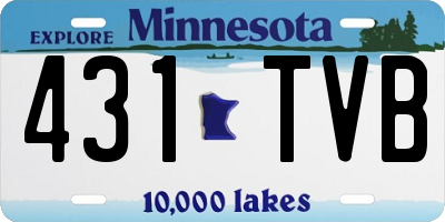 MN license plate 431TVB