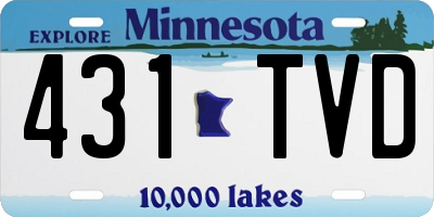 MN license plate 431TVD