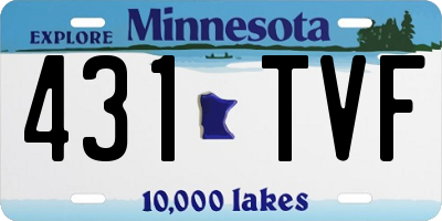 MN license plate 431TVF