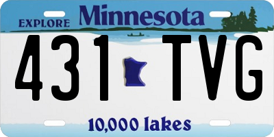 MN license plate 431TVG