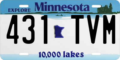 MN license plate 431TVM