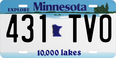 MN license plate 431TVO