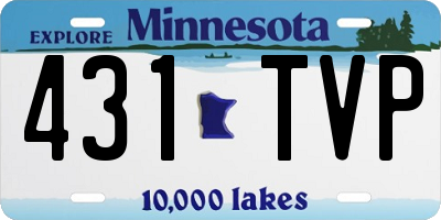 MN license plate 431TVP
